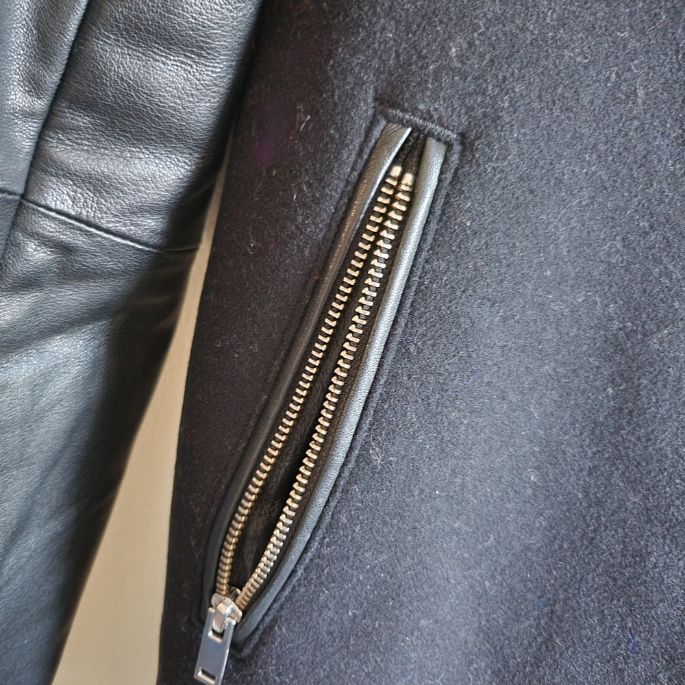 Aritzia Wilfred Free Fei XXS jacket, wool cashmere blend lamb leather - Picture 5 of 11
